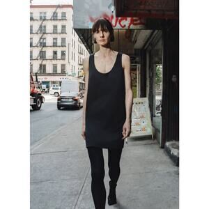 NWT STATHE Tabachin Black Duchesse Satin Mini Dress US 2